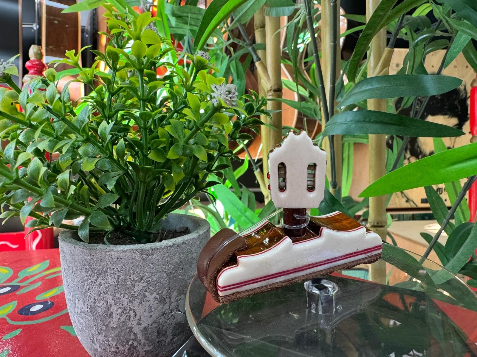 Cejilla Artesanal para Guitarra Flamenca y Clásica - Algeciras Clavija Deluxe – de Hueso Natural y Cocobolo, Artesana Premium con Diseño Tipo Pala