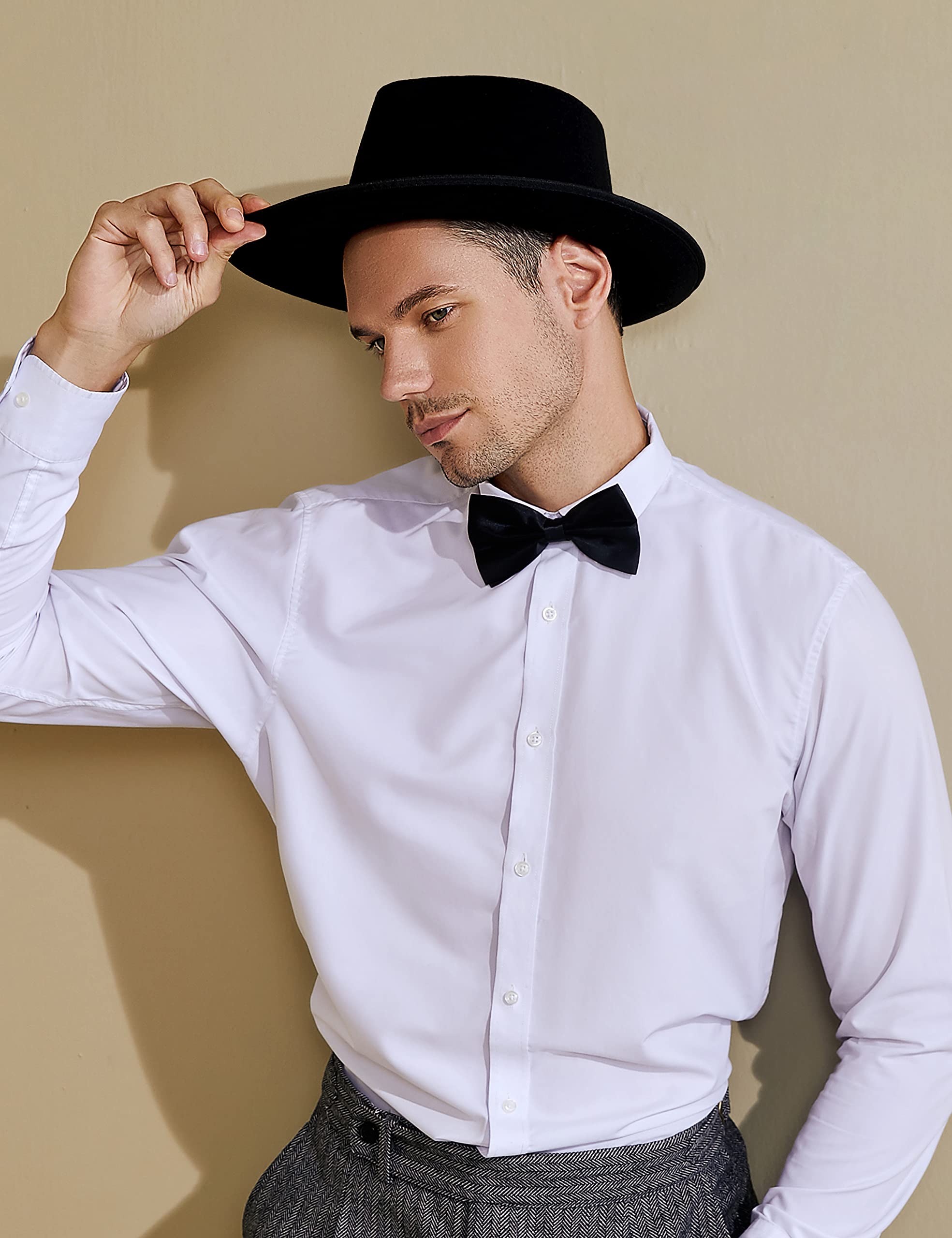 1920s Gatsby Panama Fedora Hat Cap for Men Women Unisex Gatsby Hat 1920s Gatsby Costume