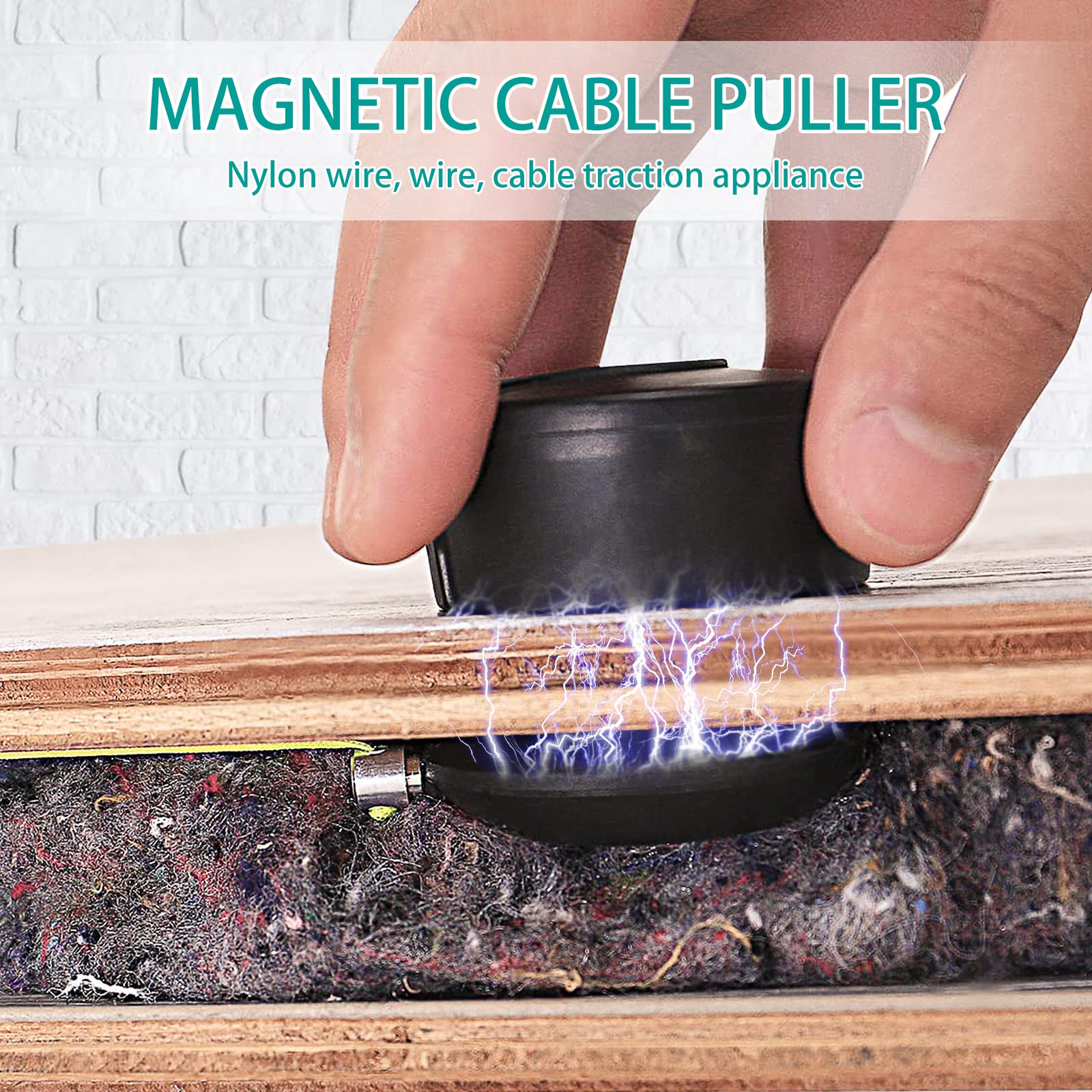 Guida Filo Magnetico Sistema Estrattore Magnetico Tira Filo Mag Estrattore Cavo Magnetico Sistema Di Guida Dell'estrattore Del Cavo Magnetico Per Tipi Di Tubi, Pareti, Pavimenti (4 Pezzi)