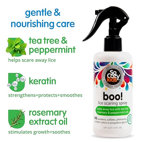 Miniatura 4 de Paquete doble So Cozy Boo! Spray asustador de piojos para el cabello de los niños, ahuyenta a los piojos con árbol de té, romero y aceites de menta,