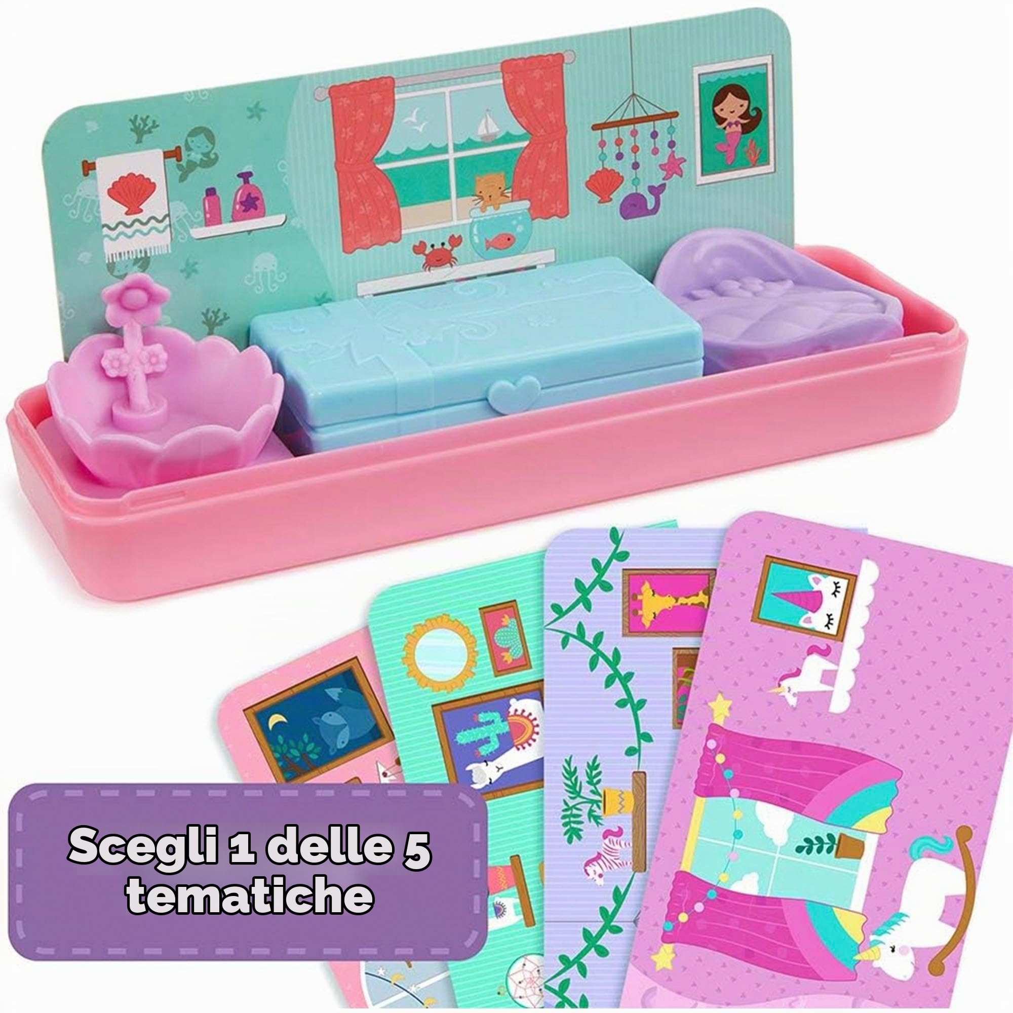 Bizak Pop Surprise Mega Set Baby e Sorprese, 5 capsule con bambini, accessori e piscina, Gender Reveal, Costumi intercambiabili, +50 da collezionare, a partire da 3 anni (64580002)