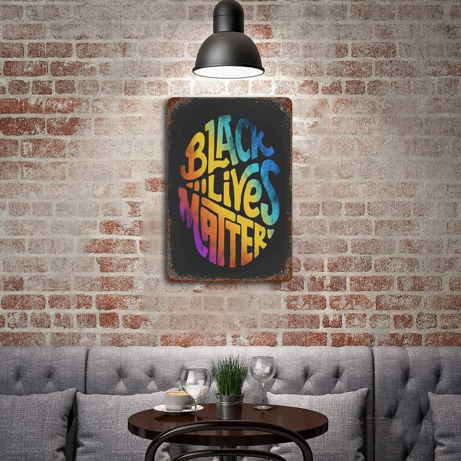 CakJuice Funny Signs Metal Black Lives Matter BLM Targa in latta per garage divertente regalo di caccia (dimensioni: 30 x 40 cm