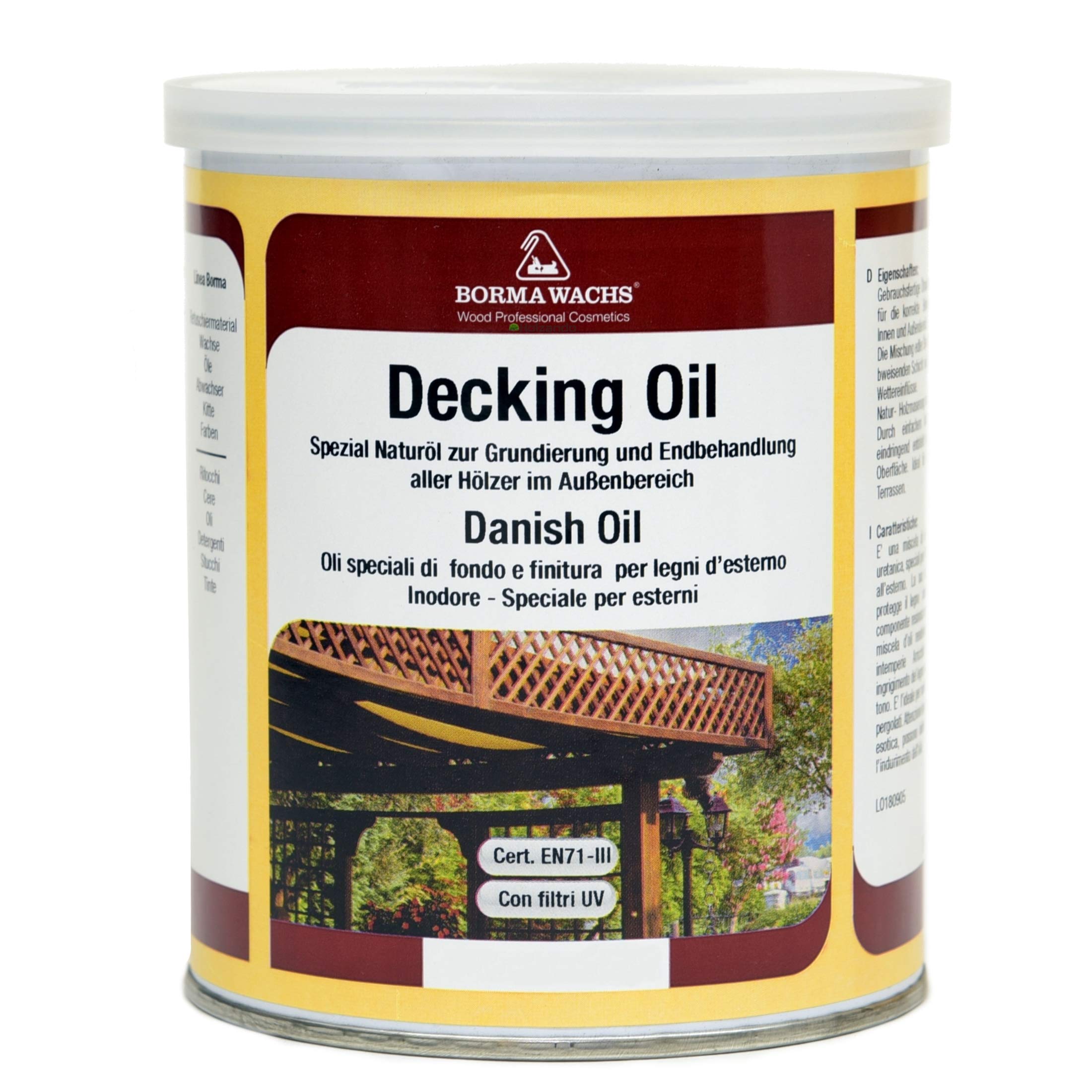 OLIO DANESE DECKING OIL PROTETTIVO SPECIFICO X USO ESTERNO LT. 1 NEUTRO.