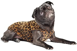 Leopard Print Stretch Fleece Dog Coat: Winter Comfort and Style