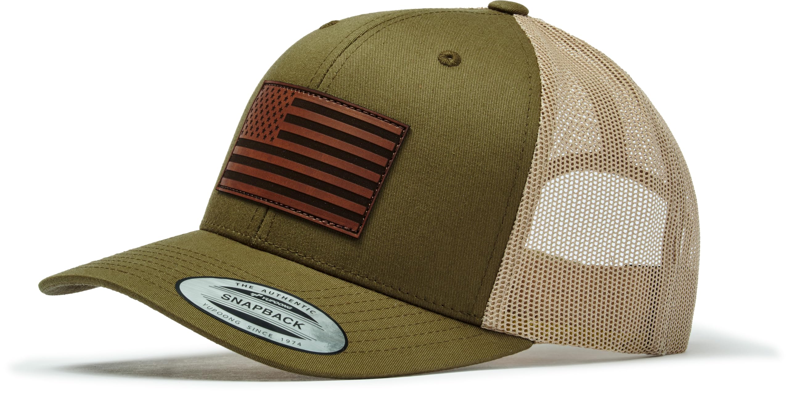 Cappellino da camionista Flexfit Snapback: bandiera USA – Army Military America Outdoor Cap Cappellino da baseball Outdoor Mesh Cap Equipaggiamento Accessori escursionistici