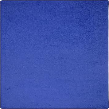 Joy Carpets Endurance 6 x 6 Square Solid Colored Area Rug in Royal Blue