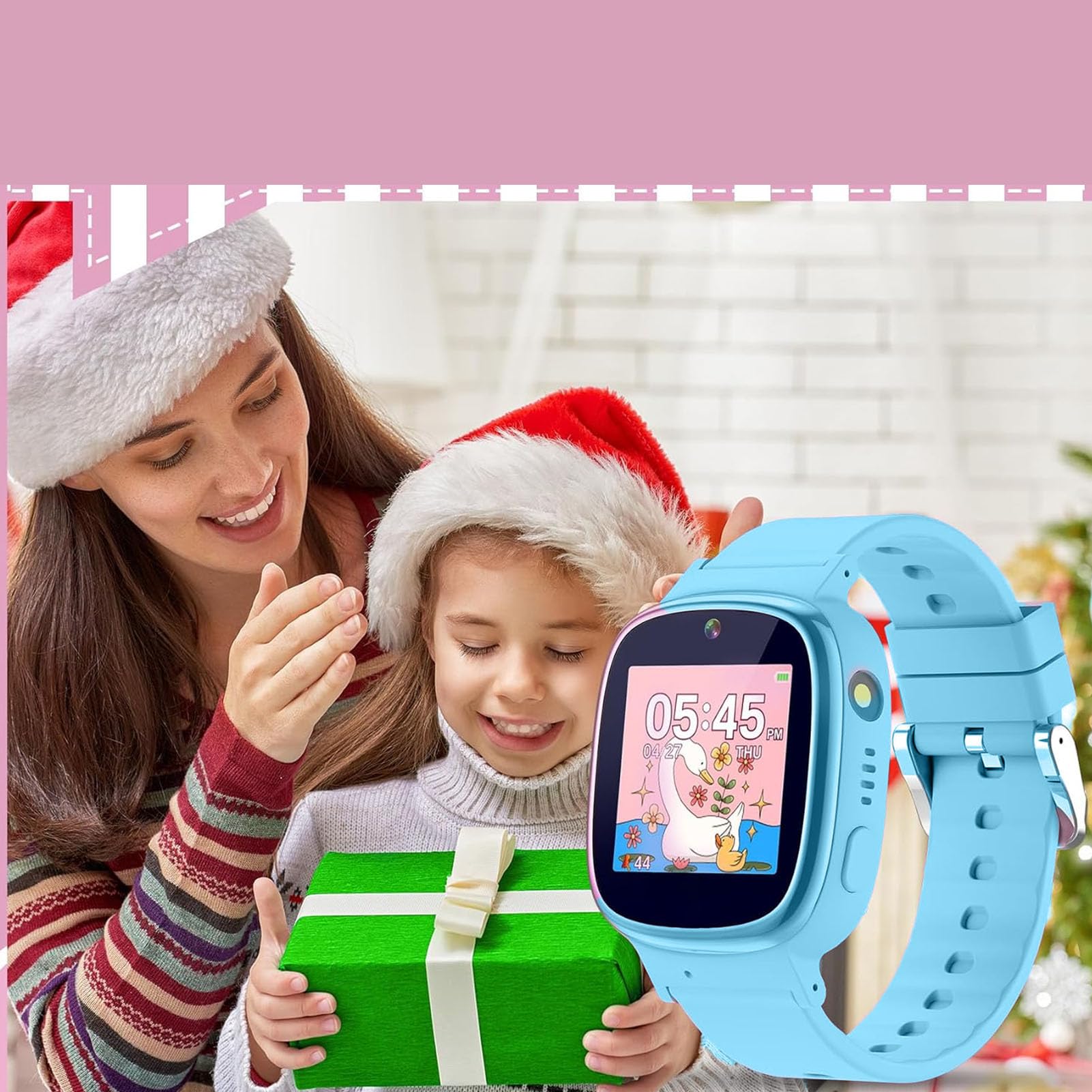 Inteligentny Zegarek dla Dzieci, Wodoodporny Smartwatch z Ekranem Dotykowym HD, 24 Gry, Aparat, Muzyka, Odtwarzacz Wideo, Budzik,Kalendarz,Latarka, dla Chłopców i Dziewcząt