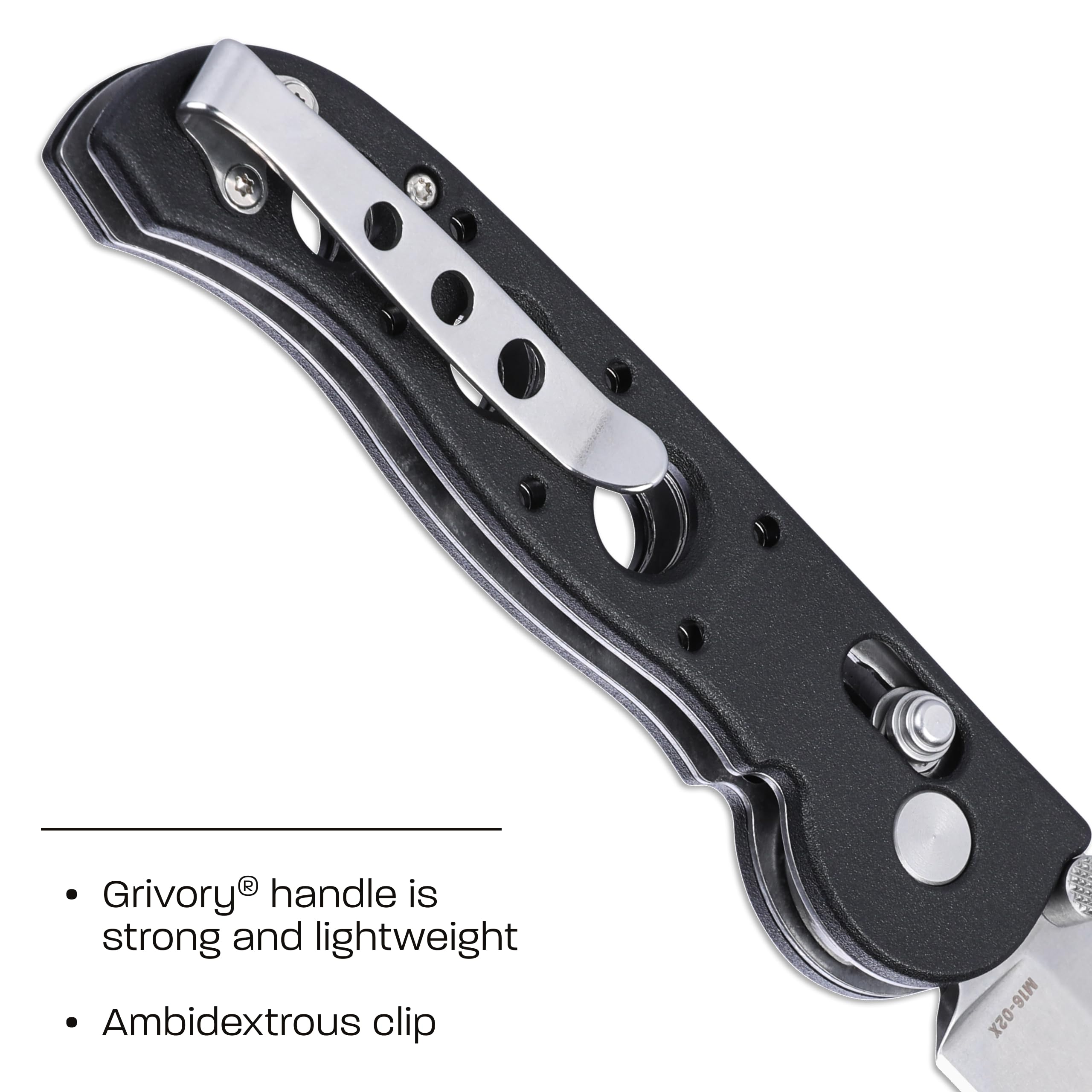 CRKT M16-02X Folding Knife with Crossbar Lock: D2 Steel Plain Edge
