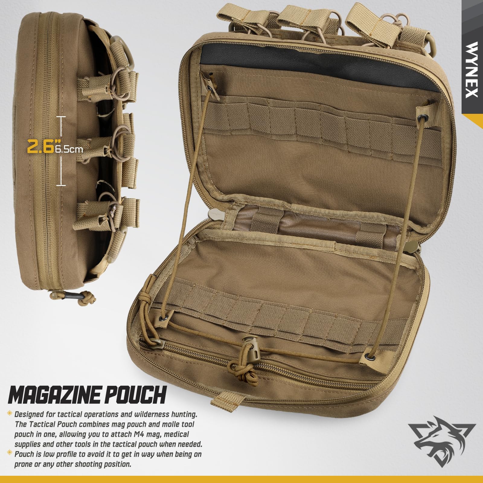Triple Mag Pouch 9mm 5.56 MOLLE Pochette Triple Pour Chargeurs Tactique