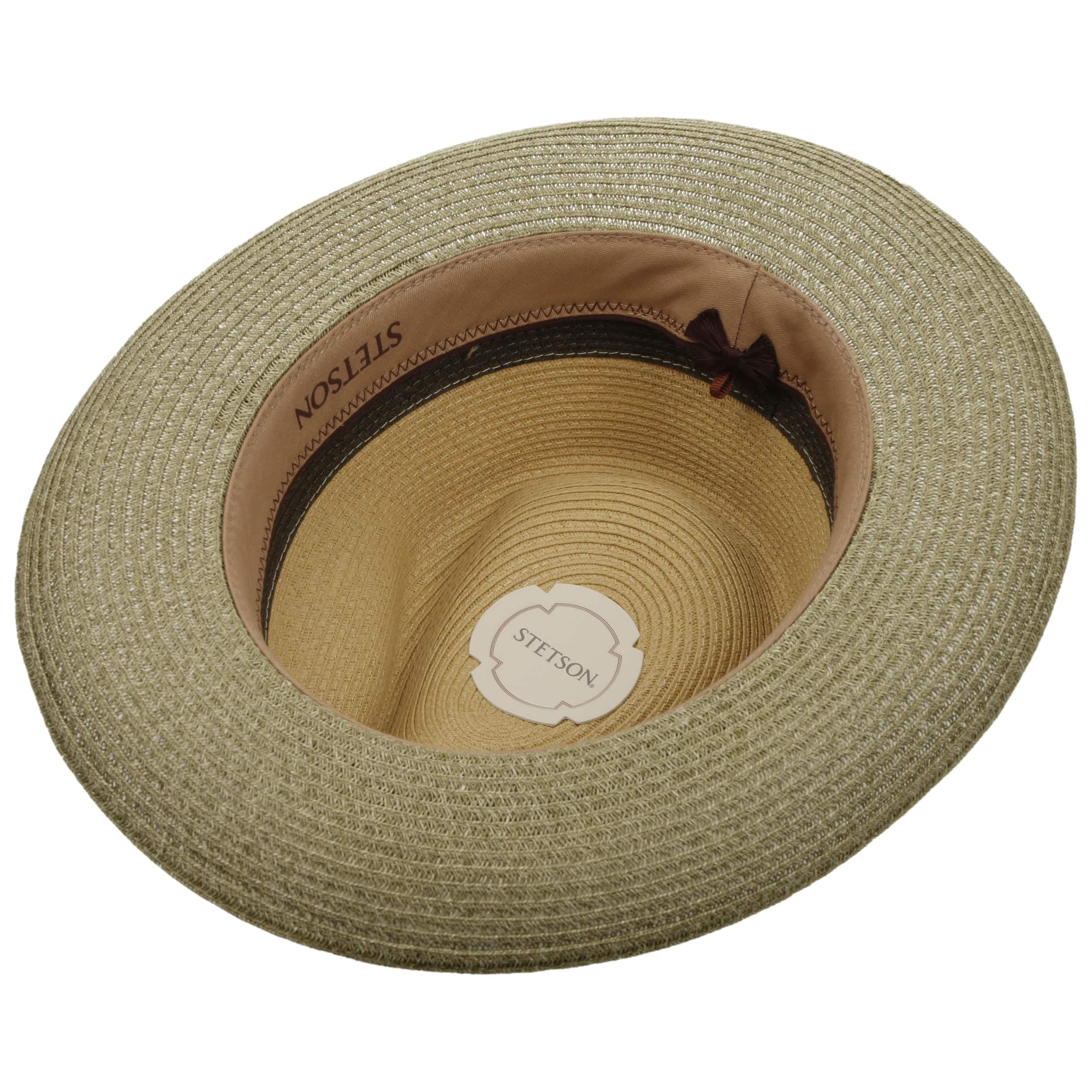 Stetson Chapeau en Paille Dovito Fedora Toyo Femme/Homme - de Plage Soleil avec Ruban Gros Grain Printemps-ete Printemps Ete