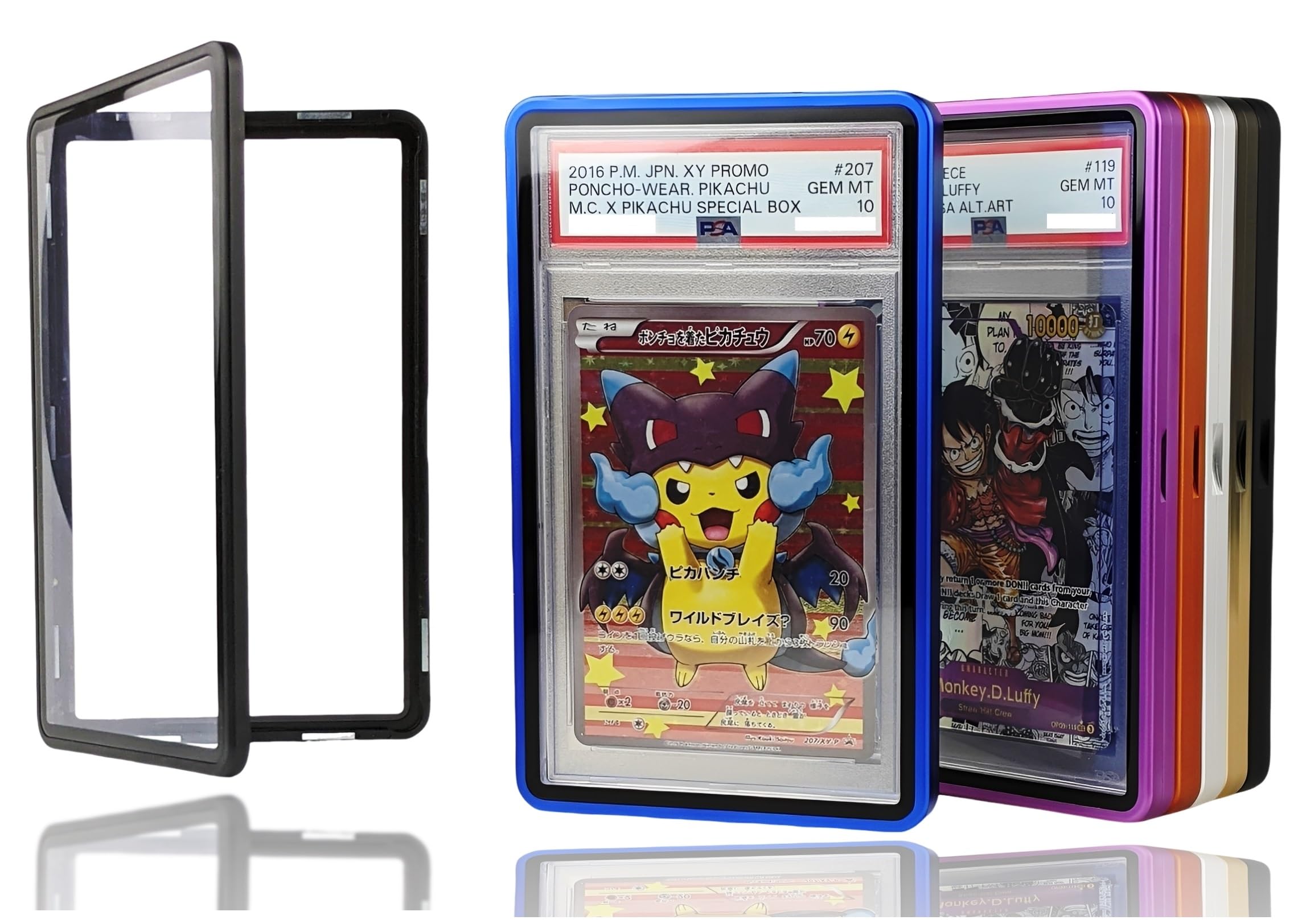 RedCap Magnetic Aluminum Graded PSA Slab Guard UV Resistant Glass 35PT Premium Protector Display Case For Standard PSA CGC Graded Sport Trading Cards