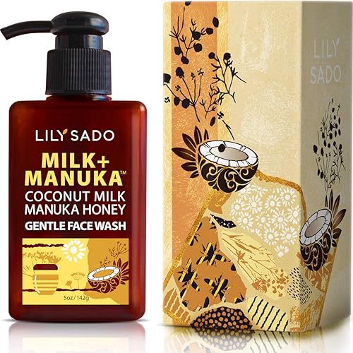 LILY SADO MILK+MANUKA - Limpiador facial de gel suave con leche de coco y miel de manuka, lavado facial natural sin crueldad animal, limpia, disponible en Yaxa Costa Rica