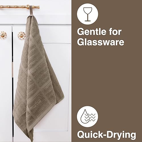 Miniatura 4 de All-Clad Toalla de cocina sólida altamente absorbente, súper suave de larga duración, 100% algodón, 17 x 30 pulgadas para limpiar y secar platos,
