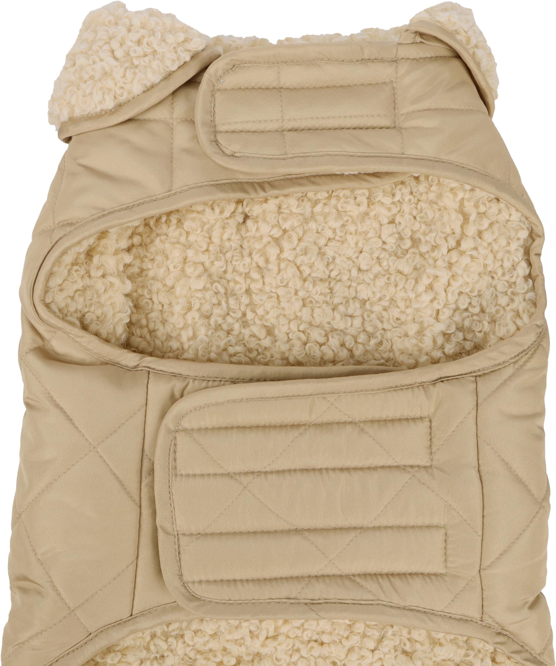 Flamingo Bonnie Beige Płaszcz dla psów - Rozmiar 35 cm (A: 35 cm, B: 34-38 cm, C: 50-54 cm) - Idealny dla Chihuahua, Jamnik, Shih Tzu, Mops i Cavalier King Charles