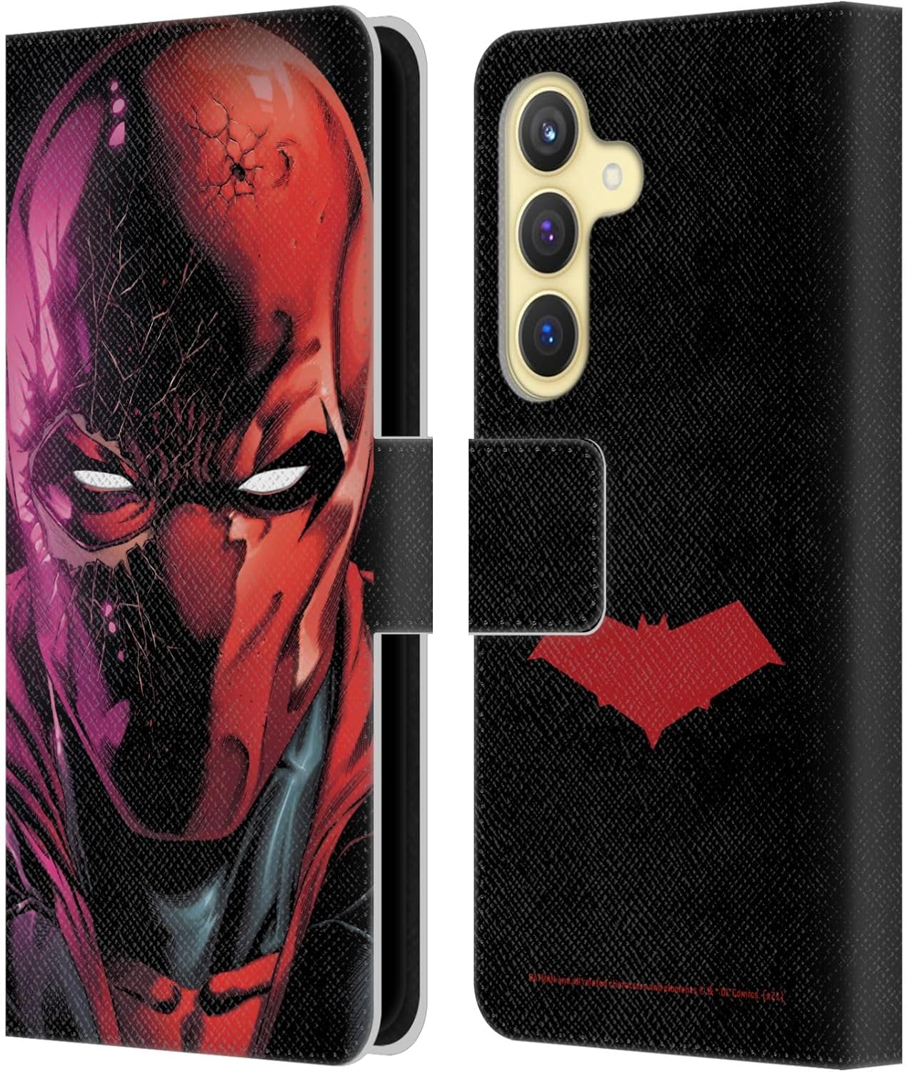 Head Case Designs Officially Licensed Batman DC Comics and The Outlaws #17 Red Hood Leather Wallet Case Compatible with Samsung Galaxy S24 5G