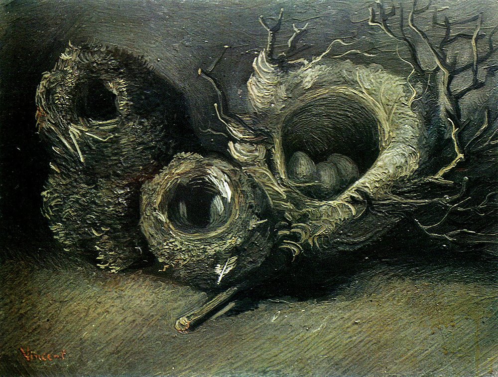 Van Gogh Still Life with Three Birds' Nests reproduction haut de gamme Archival Matte