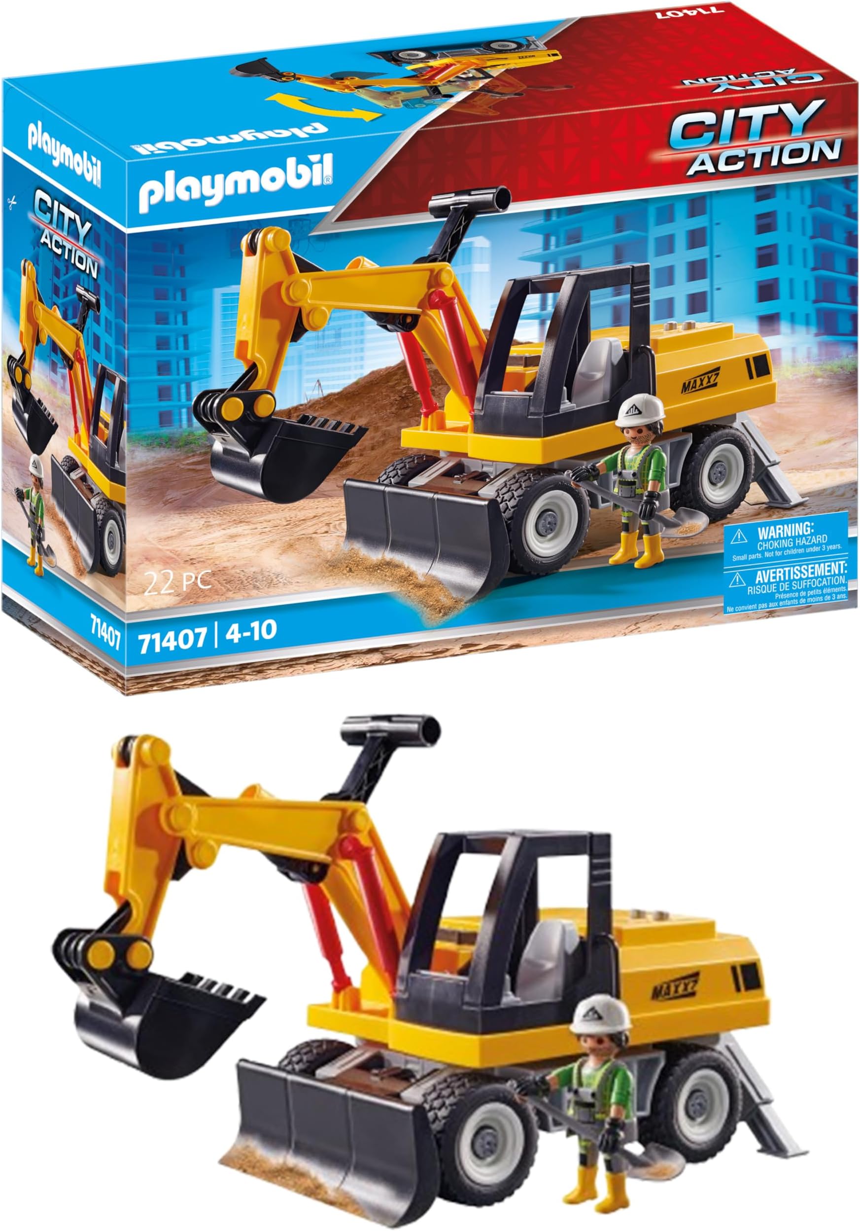 Excavator with shovel