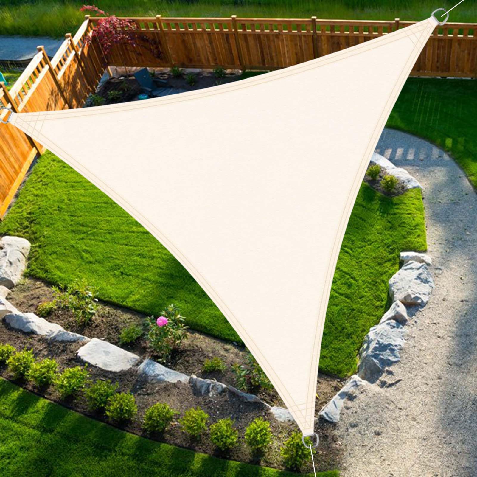 LYGSWDB Wytrzymały trójkątny żagiel przeciwsłoneczny 6x6x6m - Wodoodporny baldachim blokujący promieniowanie UV do patio ogrodowego tarasu Pergola samochodowa - Zewnętrzna osłona markizy z tkaniny