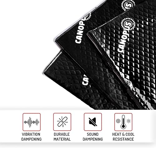 Miniatura 10 de CANOPUS Alfombrilla de amortiguación de sonido para automóviles, 50 mil 5 pies cuadrados, paquete de 5 hojas, tapete amortiguador de sonido de