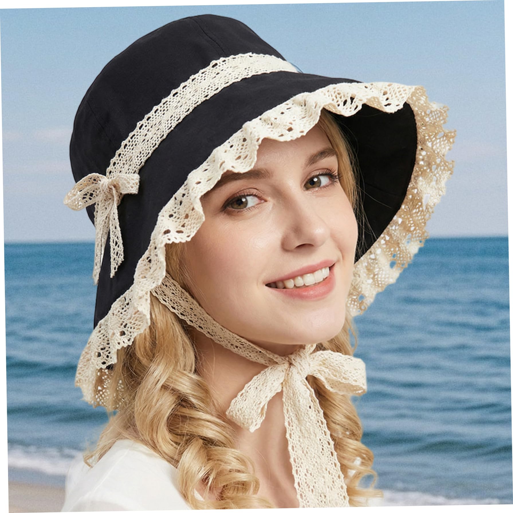 Cappelli vittoriani da Donna, Cuffia vittoriana con Visiera in Pizzo e Cappelli a Nastro da Donna Cappello Elegante e Traspirante