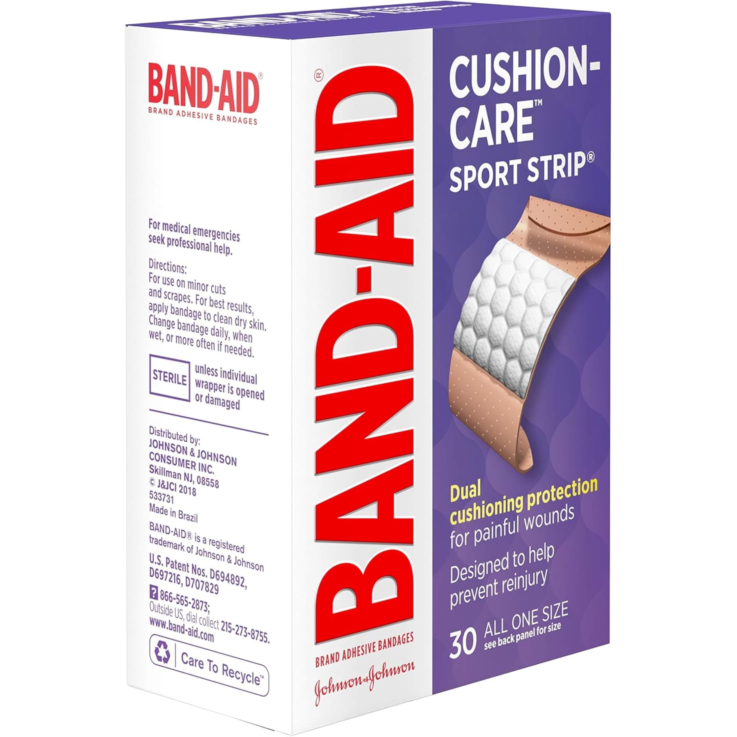Amazon.com: Band-Aid Brand Adhesive Sport Strip Bandages Extra