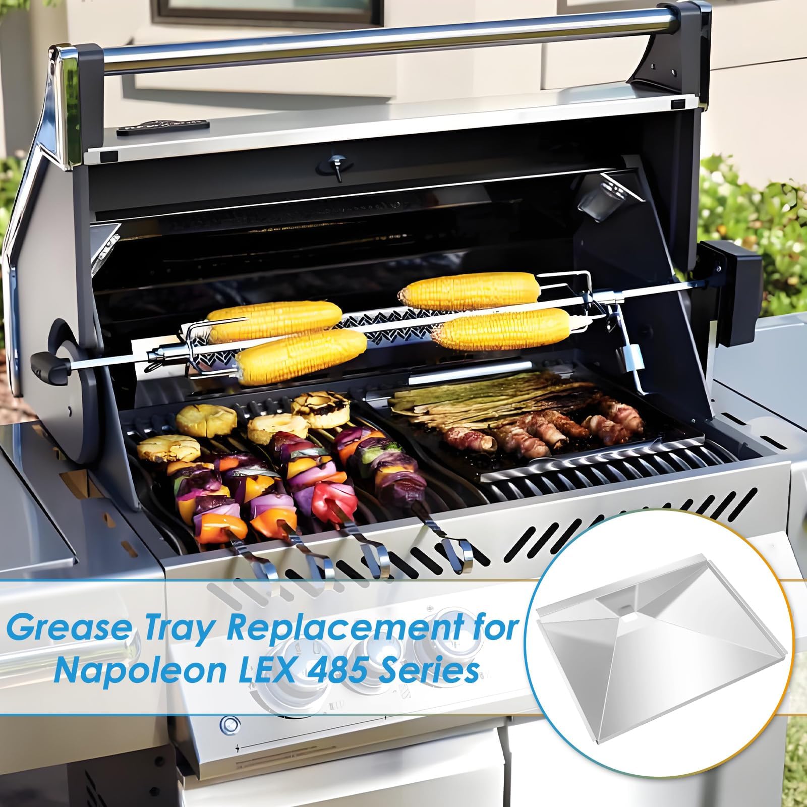 Amazon.com : BBQration Grill Grease Tray Drip Pan for Napoleon LEX