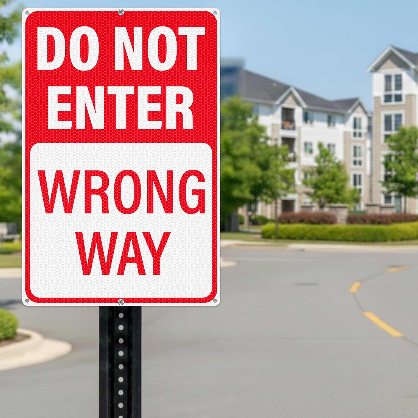 2 Pack Do Not Enter Wrong Way Signs 18" x 12" Aluminum Traffic Sign — Amazon image 8