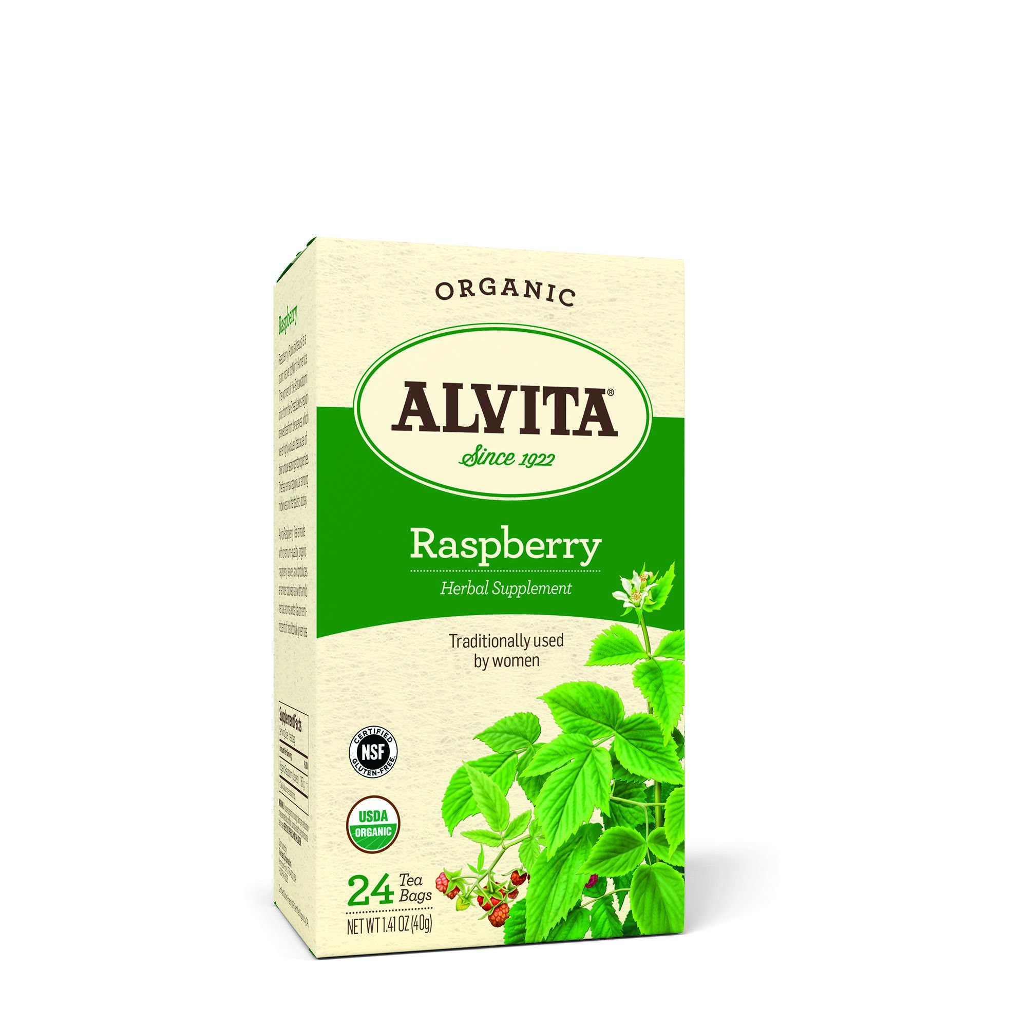 Alvita Raspberry Tea, Organic, 24 Count