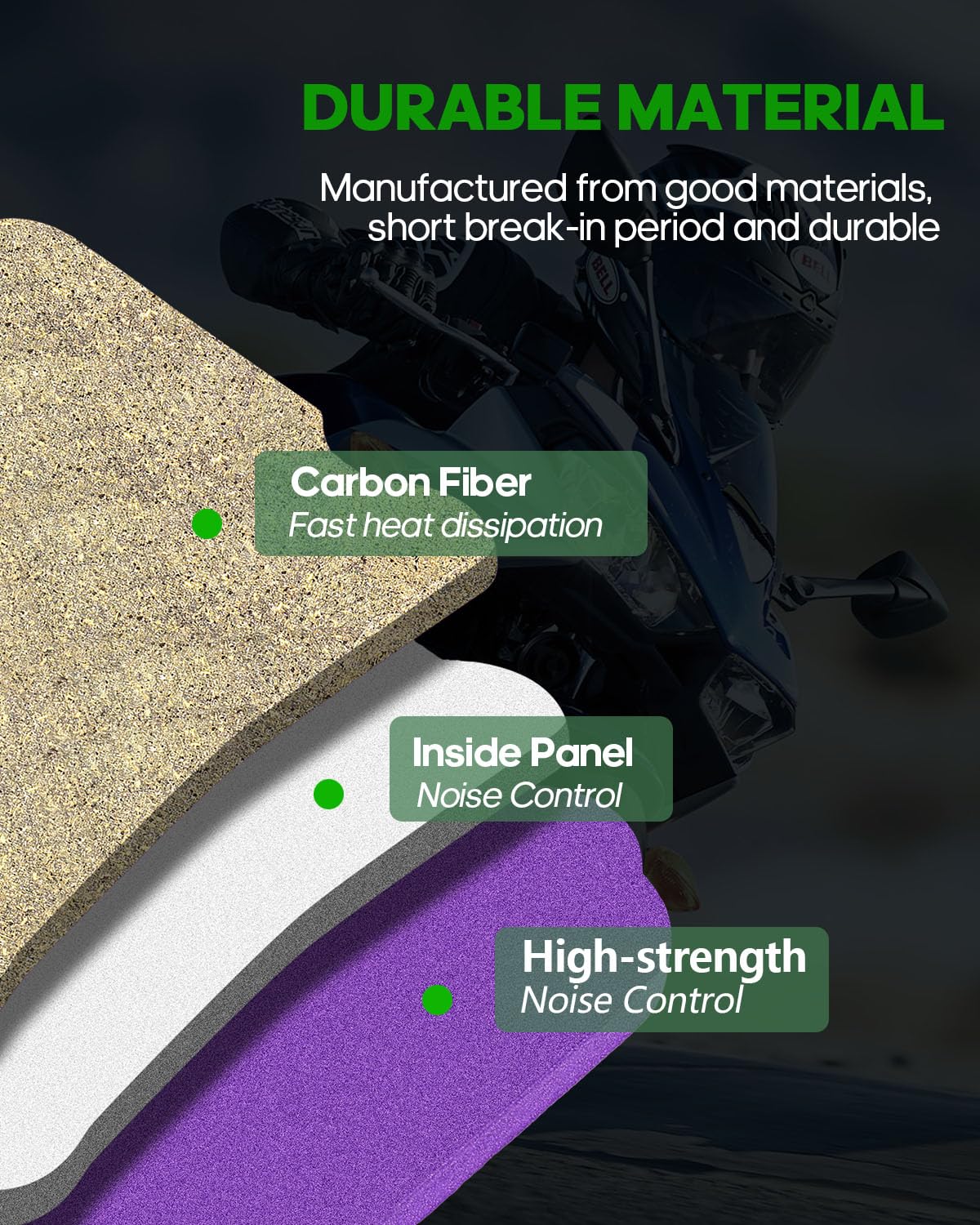 ECCPP Front And Rear Brake Pads For 2009 2010 2011 2012 2013 2014