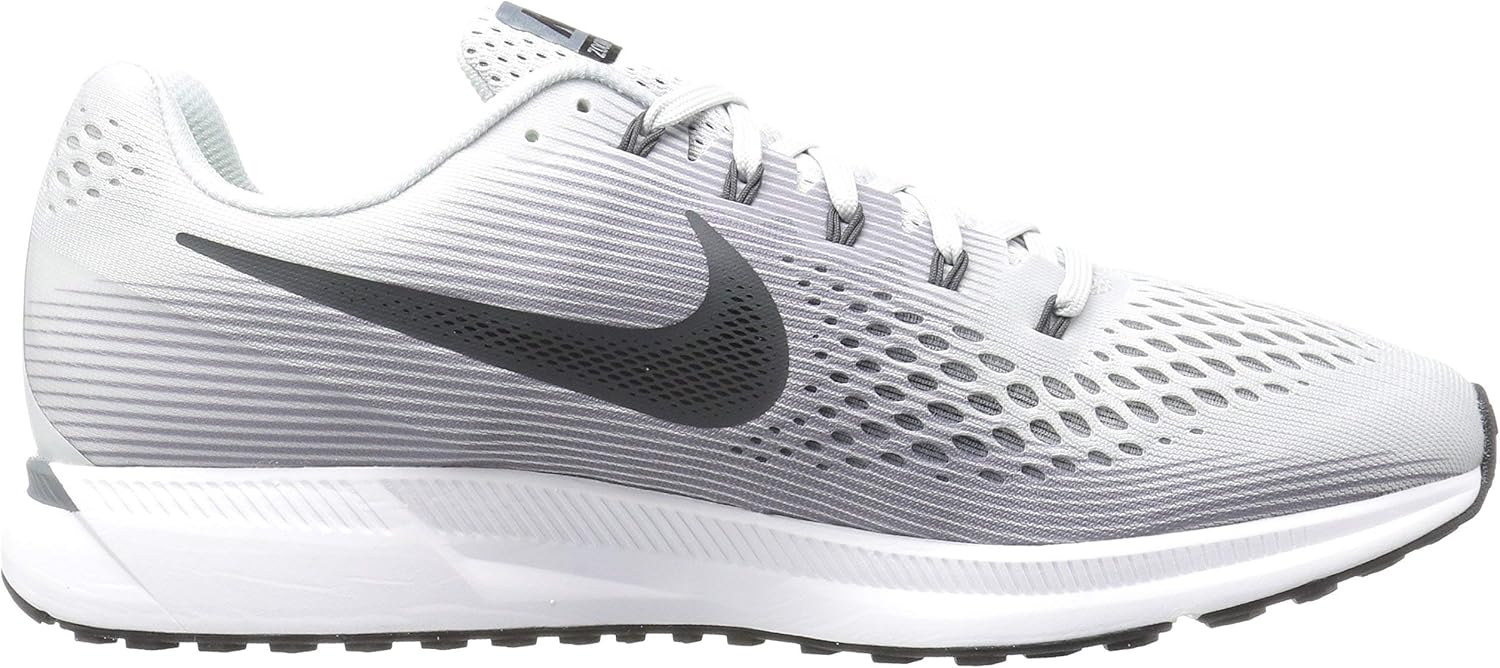 Nike Men's Air Zoom Pegasus 34 Running Shoes (Pure Platinum/Anthracite/Cool Grey/Black, 11.5)