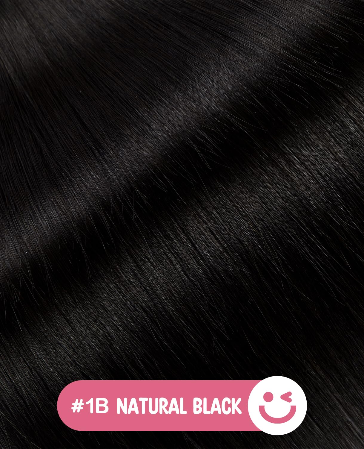 Youngsmile Invisible Tape Extensions Echthaar, 50cm 45g 20Stk, #1B Schwarz | Invisi Edge, Remy Echthaar, unsichtbarer Ansatz, natürlicher Look, seidig weich, langlebig, für den täglichen Gebrauch