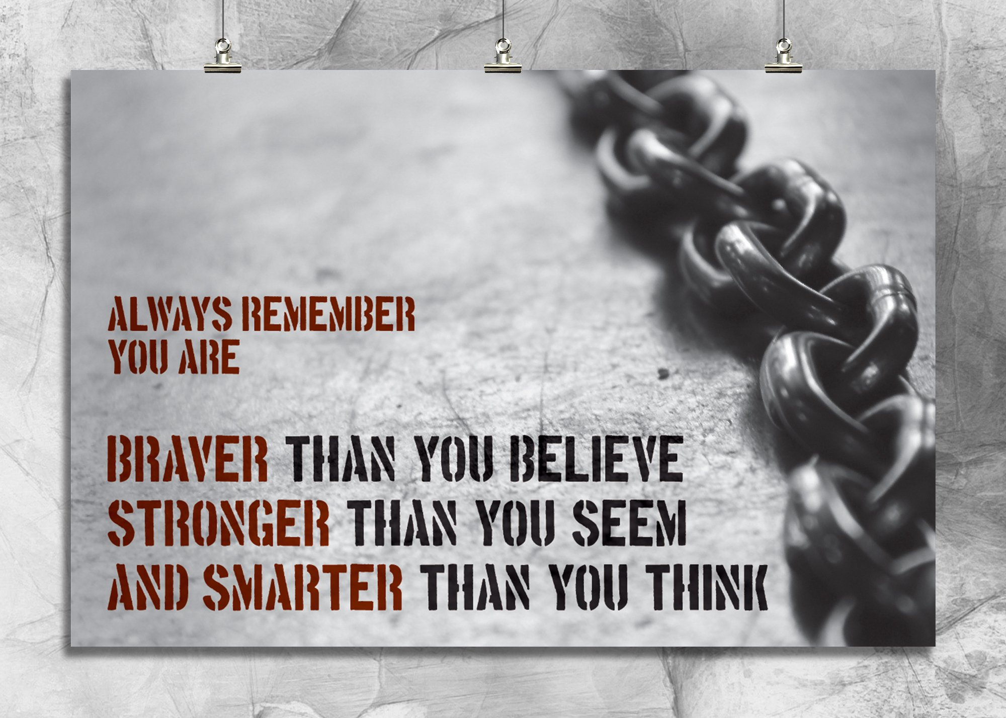 JSC179 Braver Stronger and Smarter Poster, 45,7 x 30,5 cm, Hochglanz-Posterpapier