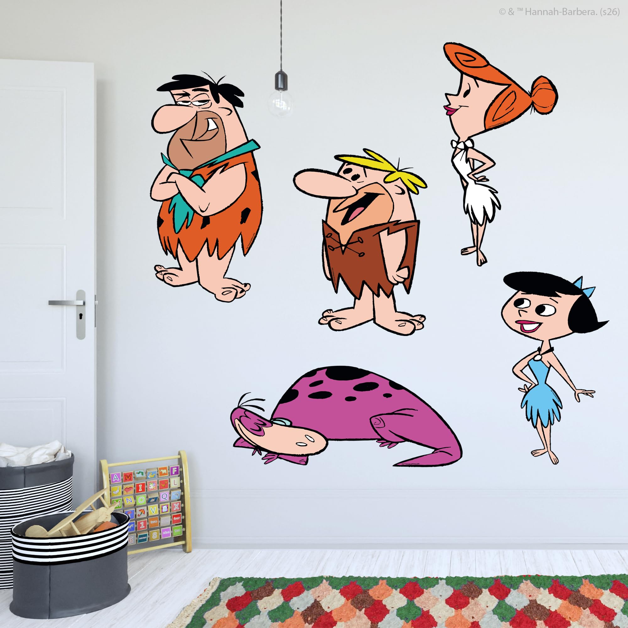 The Flintstones Wall Sticker - Group Decal Set Wall Art (120cm Width x 60cm Height)