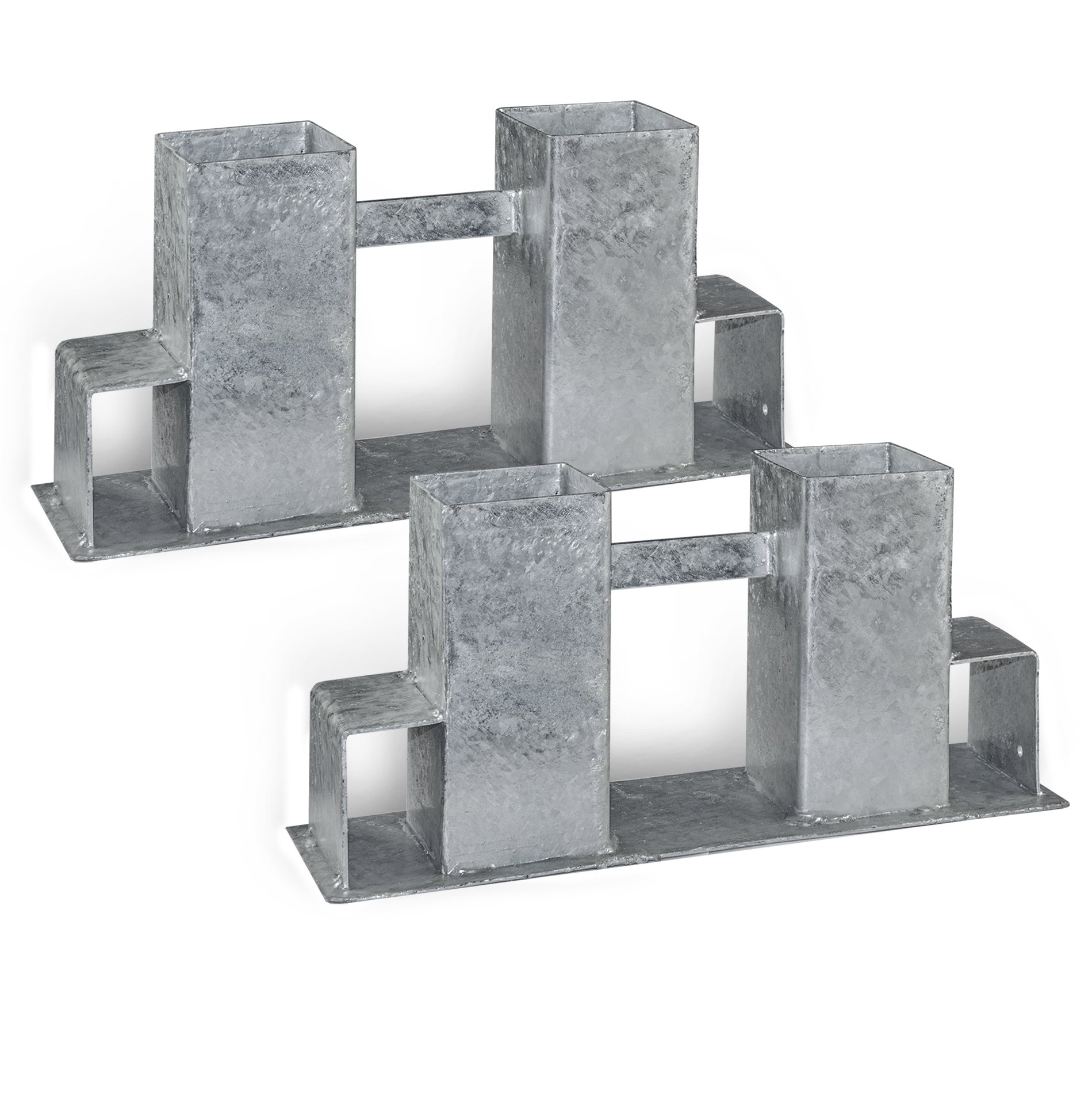 Estexo 2/4x Brennholzstapelhilfe Feuerverzinkt, Brennholz, Stapelhilfe, Regal, Kaminholz, Kaminholzablage, Holzstapelhalter (2)