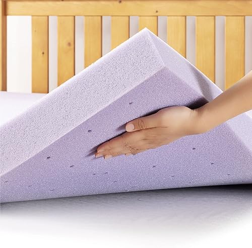 Miniatura 8 de Mellow Cubrecolchón de espuma viscoelástica ventilada de 3 pulgadas, infusión calmante de lavanda, tamaño matrimonial