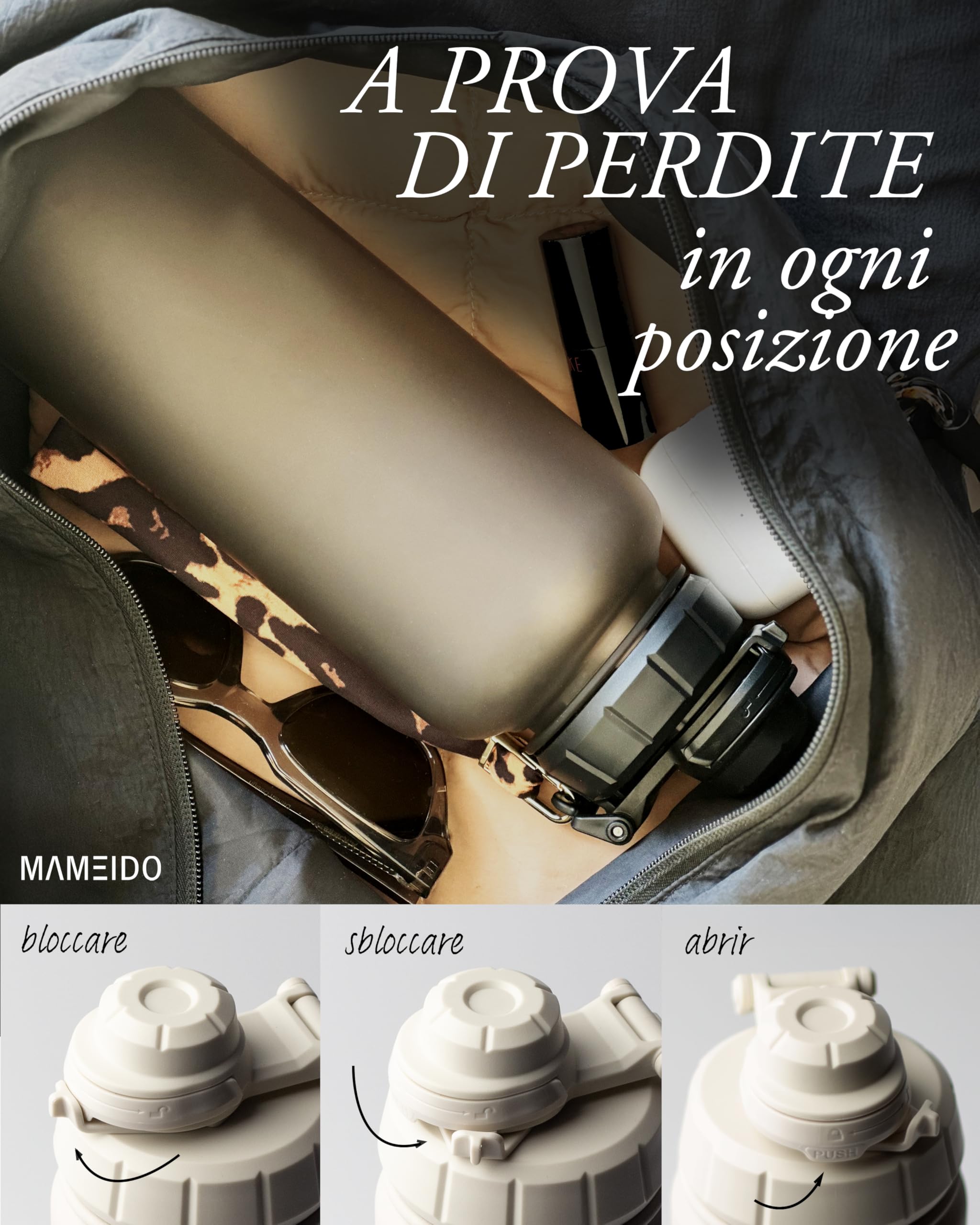 MAMEIDO Borraccia con cannuccia 2 litri motivazionale con indicatore del tempo, Bottiglia sportiva senza BPA palestra antigoccia, Water Bottle (Wild Candy)
