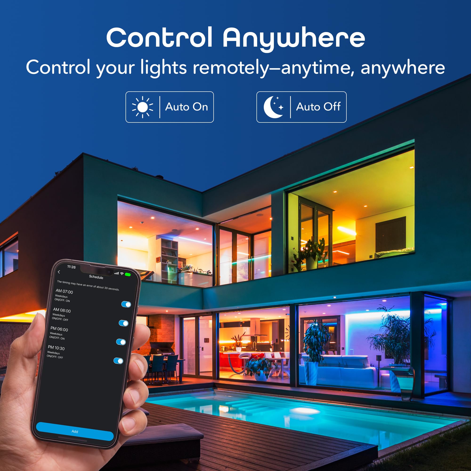 Geeni Prisma Lot de 2 ampoules LED intelligentes 800 2700 K A19 à changement de couleur équivalente à 60 W, compatible avec Alexa et Google Assistant, aucun hub nécessaire, nécessite un WiFi 2,4 GHz