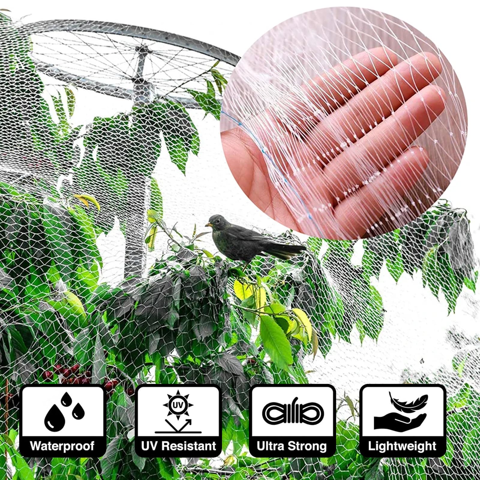 Red para Gatos Terraza y Balcon 5x10M, Seguridad para Gatos, Malla Protectora para Ventanas y Escaleras, Interior y Exterior