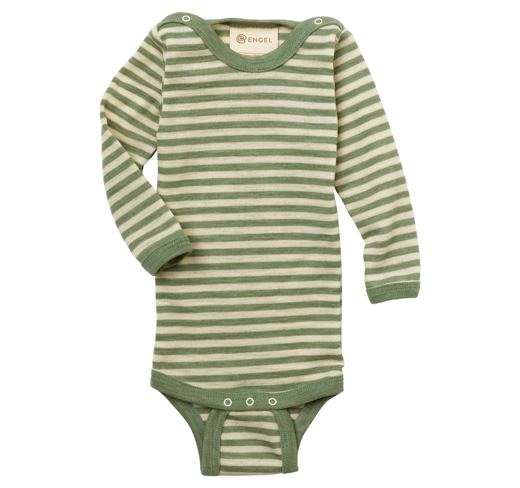 Engel Natur | Merino Body Ringel | 100% Wolle (kbT) | Drucknöpfe | Baby Newborn Kleinkind
