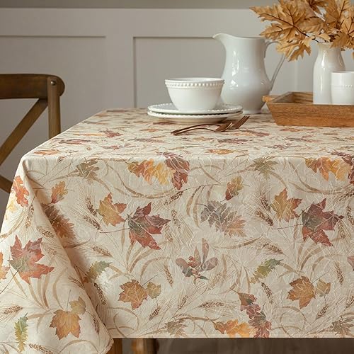 Benson Mills Servilletas de tela con estampado jacquard de otoño para otoño, cosecha y mantel de Acción de Gracias (servilletas de 18 x 18 pulgadas,