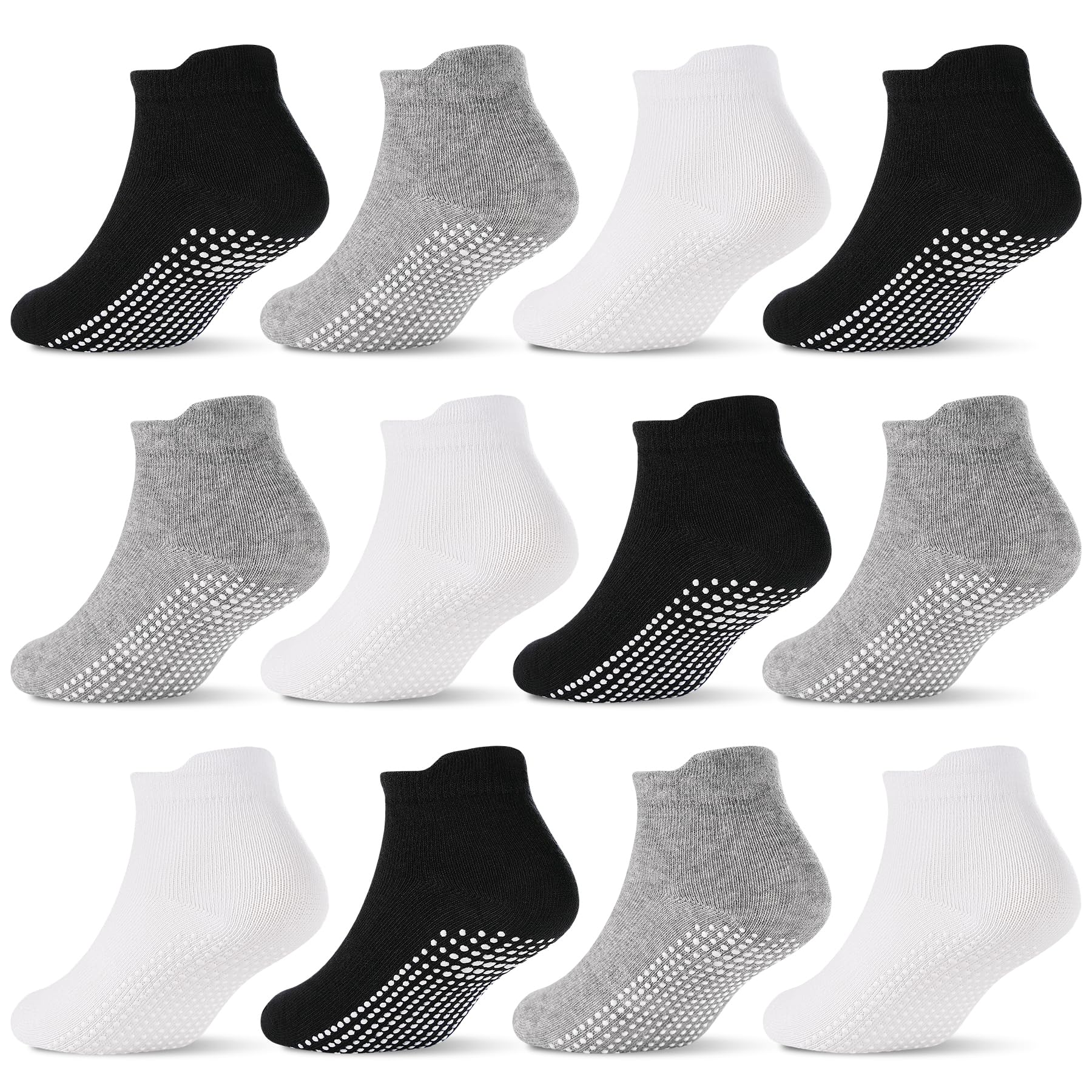 ARERWA Antirutschsocken Kinder 12 Paar Stoppersocken Baby ABS Socken Kinder Rutschsocken für 6-12 Monate 1-7 Jahre Mädchen
