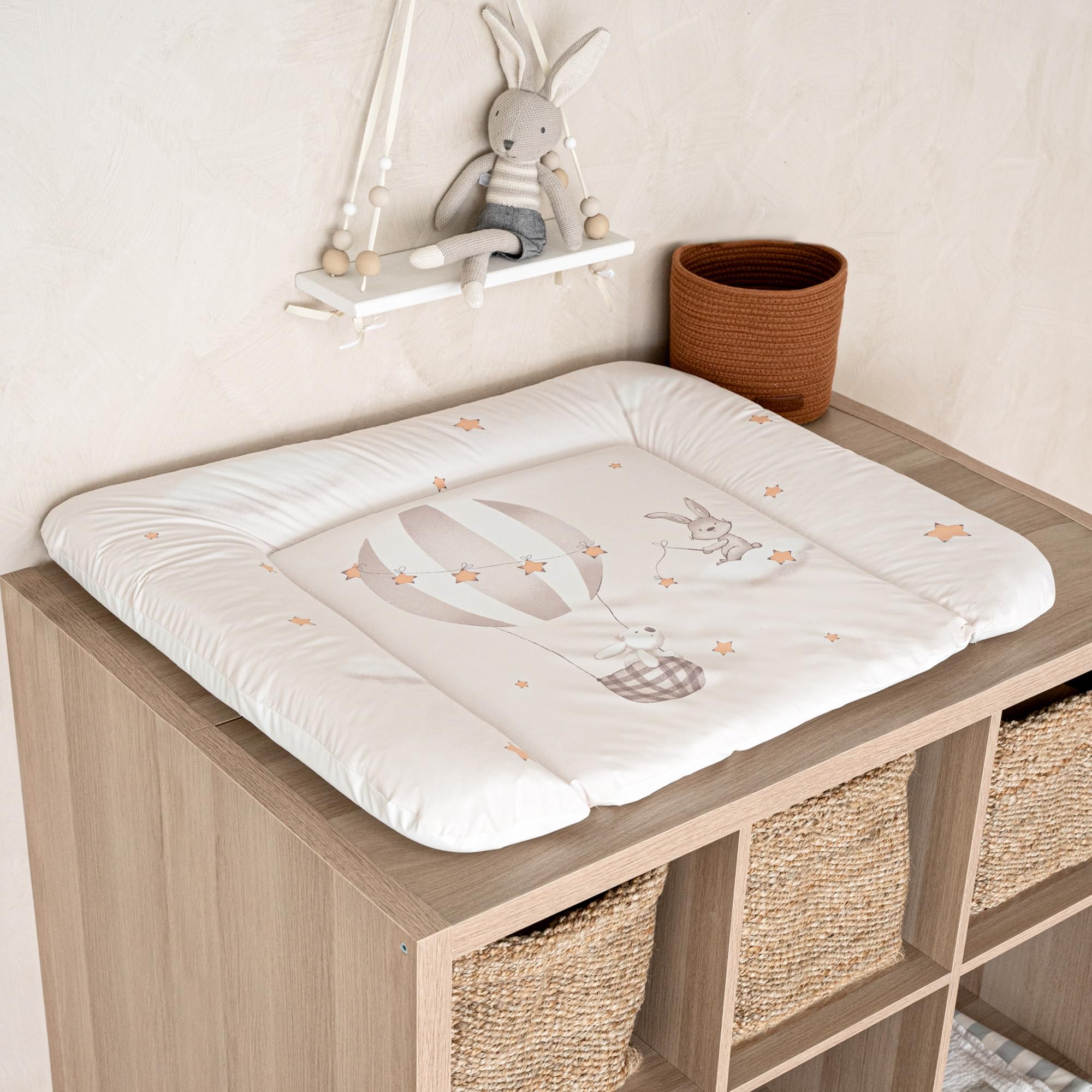 Julius Zöllner® Softy - Cambiador suave (65 x 75 cm, impermeable, lavable, fabricado en Alemania, certificado Öko-Tex Standard 100, viaje estrellado)