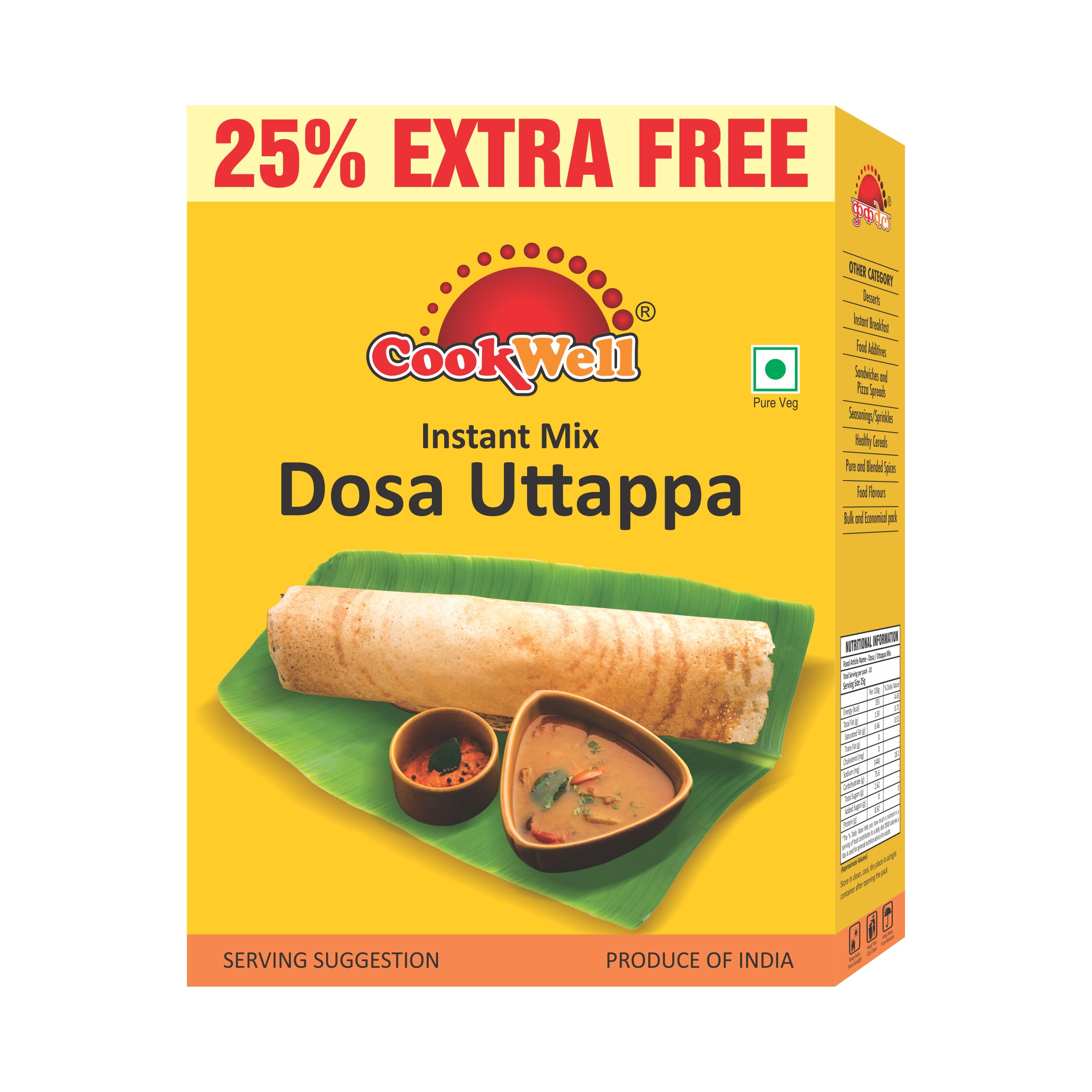 Cookwell Combo of Breakfast Mixes | Rice Idli Mix 250g × 1, Khaman Dhokla 250g × 1, Dosa Uttappa 250g × 1 | Convenient and Delicious Meal Option | Traditional Indian Breakfast Premix 2