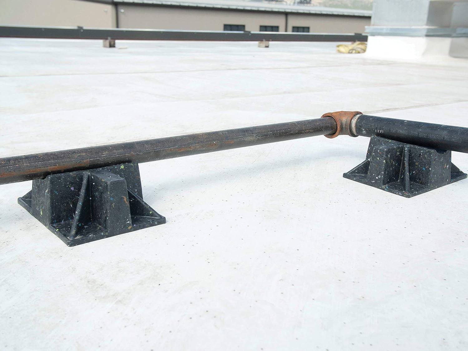 8-Pack Saddle Support Rooftop Pipe Stand | Pipe Cradle, Sleeper Curb, and Holes for Attaching Strut | Made of 100% UV Resistant Recycled Plastic | Heavy Duty and Durable