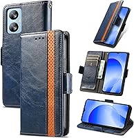 Vista 172 de Funda para Honor X7, Funda para Honor Play 30+ Plus Funda de piel sintética con ranuras para tarjetas Funda con soporte abatible Rojo