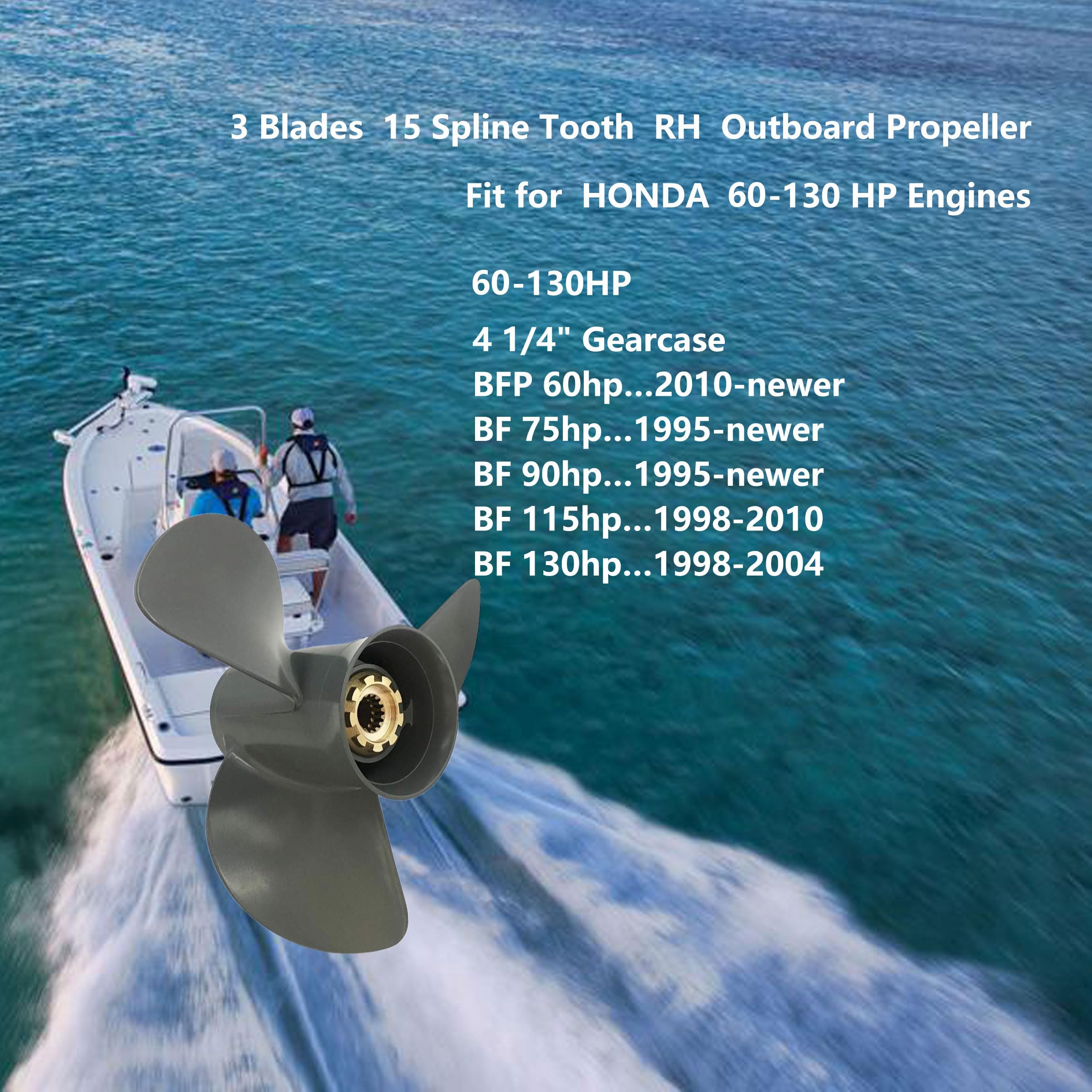 Amazon.com : Boat Outboard Propeller 14 x 13 for Honda 60/75/90