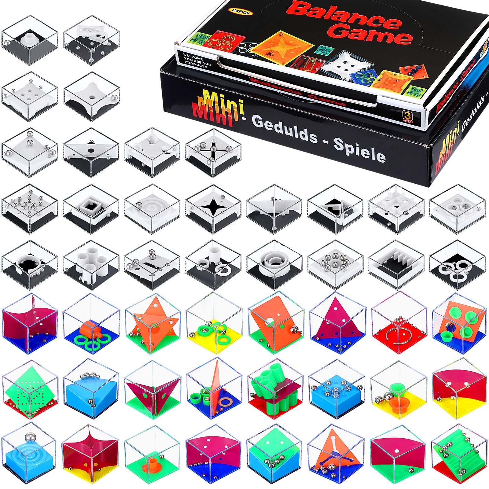 Amazon.com: Lenwen 48 Pieces Brain Teaser Puzzles Cubes mini