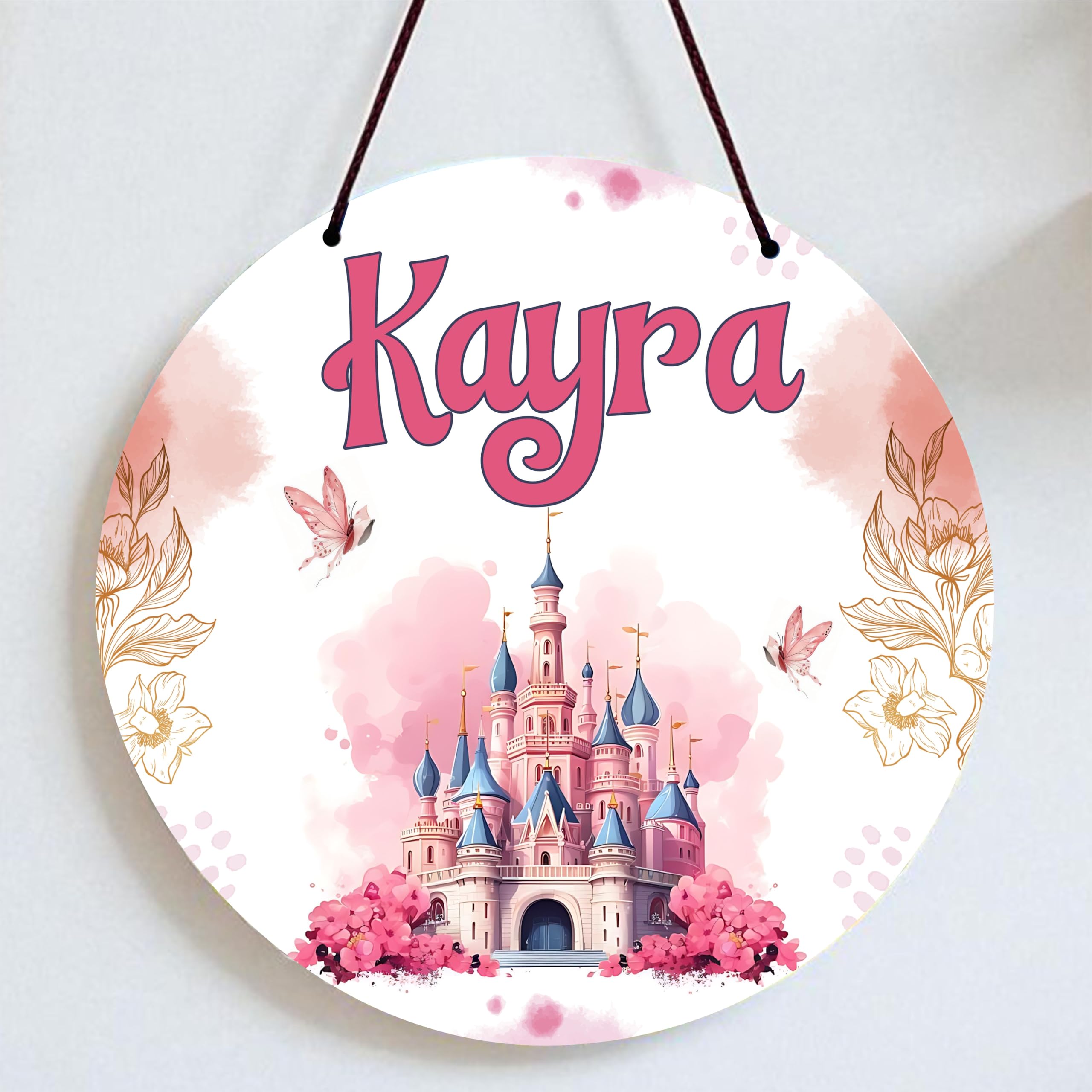 Goodi Cart Personalised Kids Name Plate for Door | Customised Baby Girl Name Sign Board | Princess Theme Kids Room Decor | Nursery Door Name Plate | Birthday Return Gift for Kids | Baby Room Decoration — Amazon image 8