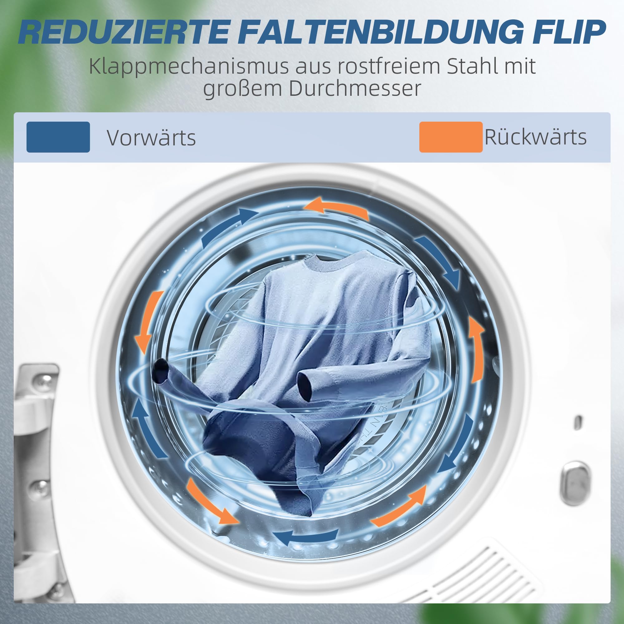 HOMCOM Mini Wäschetrockner mit 5 Programm 800 W 4 kg bis zu 60℃, Freistehend Wandmontierbar Ablufttrockner mit Smart-Sensor, Timer und Touch-Anzeige Trockner für Kleidung Weiß