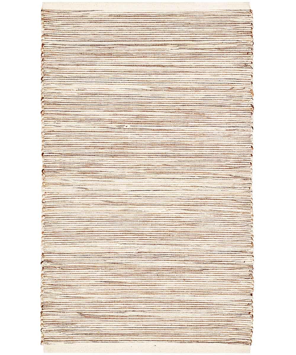 Tappeto NATURAL AVORIO tinta unita stile kilim effetto fibre naturali 100% cotone annodati a mano, passatoia stuoia cucina multiuso lavabile cm.55x180